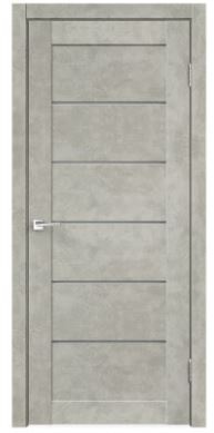Дверь LOFT 1 3D FLEX бетон светло-серый стекло Интери