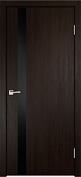 Дверь Smart Z1 венге Стекло черное экошпон Smart Vell Doris