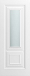 Дверь Титул 2 Багетные эмаль белая стекло Frant