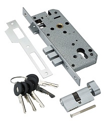 Замок LOCK 4585 5-60B D  ХРОМ Adden Bau