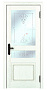 Дверь 40012 Палермо дуб жемчужный стекло Uberture