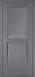 Дверь ПДО107 бархат серый Стекло серое Soft-Touch Perfecto Uberture
