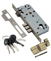 Замок LOCK 4585 5-60B D БРОНЗА Adden Bau