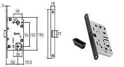 Защелка LM 5212OL BL ЧЕРНЫЙ Archie