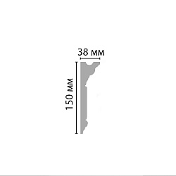 Плинтус потолочный окрашенный D214-59 Decomaster