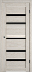 Дверь Atum Pro 26 Scansom Oak Стекло черное экошпон Atum Pro ВФД