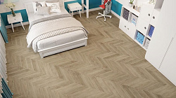ПВХ-плитка клеевая Дуб Ваниль селект Chevron LVT ALPINE FLOOR ECO 20-2