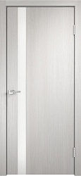 Дверь Smart Z1 дуб белый Стекло белое экошпон Smart Vell Doris