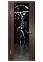 Дверь Диана ПВХ венге вертикальный стекло Мечта черное Дверная Линия