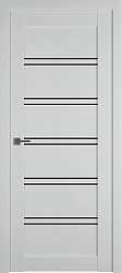 Дверь Е28 Steel Стекло черное экошпон Emalex ВФД