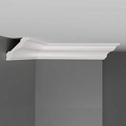 Плинтус потолочный под покраску D110 Decomaster