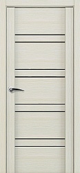 Дверь ПДОч 30026 софт кремовый Стекло черное Soft-Touch UniLine Uberture, 800мм.