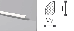 Молдинг под покраску FL6 WALLSTYL® NMC