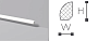 Молдинг под покраску FL6 WALLSTYL® NMC