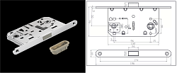 Защелка WC-5096 MAG ХРОМ матовый Adden Bau