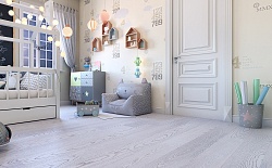 Паркетная доска ДУБ ELARA WHITE MATT Premium POLARWOOD