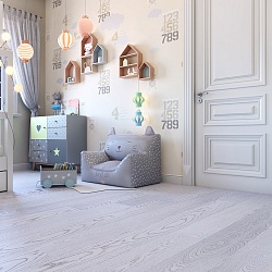 Паркетная доска ДУБ ELARA WHITE MATT Premium POLARWOOD