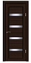 Дверь Паллада венге Стекло черное экошпон HI-Tech MartDoors