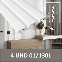 3D Стеновая панель под покраску 4 UHD 01/130L UHD POLYMER Solid