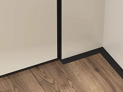 Микроплинтус алюминий Черный муар Micro 11 mini Laconistiq