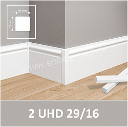 Плинтус под покраску 2 UHD 29/16 UHD POLYMER Solid