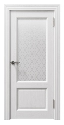 Дверь ПДО 80010* софт бьянка Стекло ромб белое Soft-Touch Sorrento Uberture, 700мм.