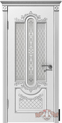 Дверь Александрия Classic Luxe эмаль белая стекло ВФД
