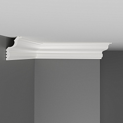 Плинтус потолочный под покраску D148 Decomaster
