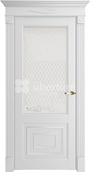 Дверь 62002 Флоренция серена белый стекло Uberture