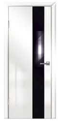 Дверь 504 Глянец глянец белый стекло Дверная Линия, 800мм.