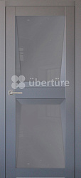 Дверь ПДО103 Перфекто бархат серый стекло Uberture